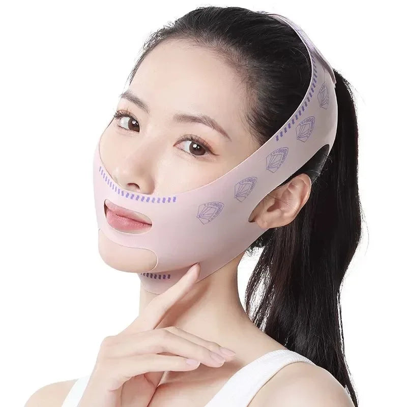 Face slimming bandage v face lifting tighten facial nasolabial folds double chin to improve sleep facial engraving mask lifting