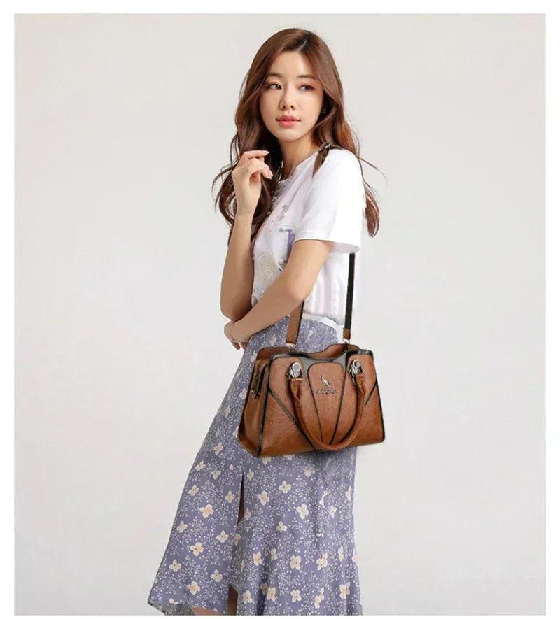 Luxury handbags women bags designer brand female leather crossbody shoulder for sac a main ladies hand 2024