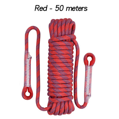 12mm 50m Outdoor Climbing Rope Escape Rescue Static Rope Rock Equipment Mountaineering Lifeline Emergency Survival Safety Gear