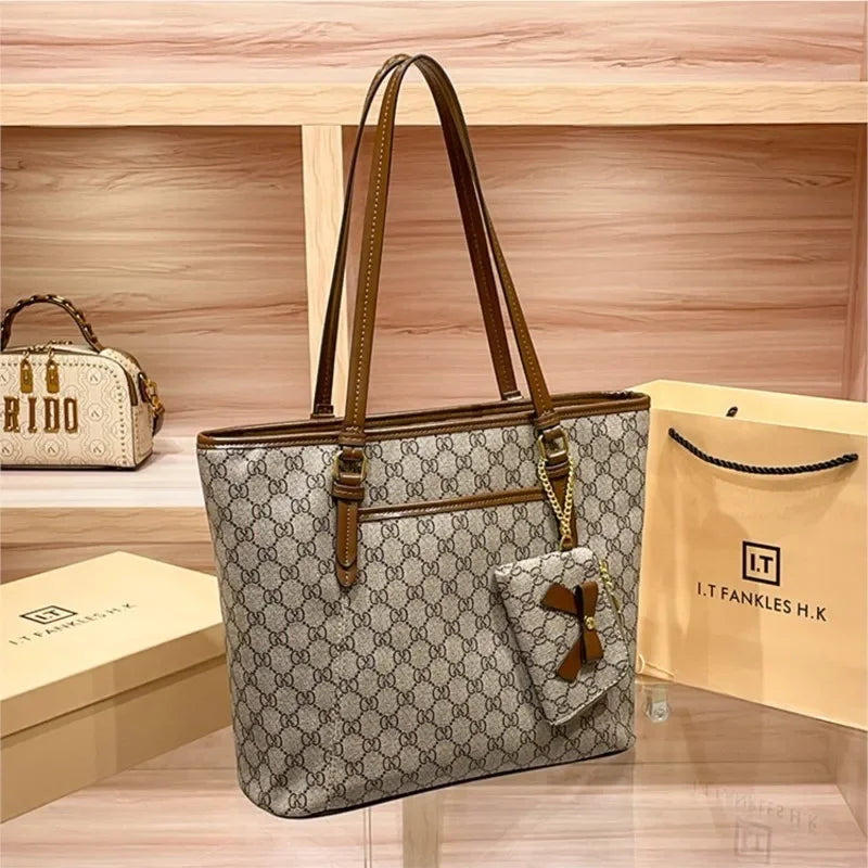 Brand handbag for women 2025 new spring/summer high-end texture retro designer single shoulder crossbody bag with large capacity
