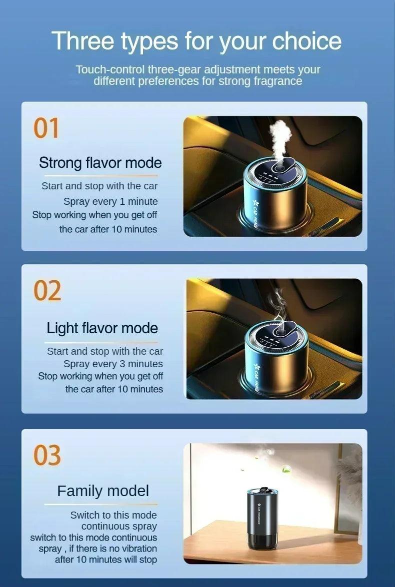 Car perfume air freshener essential oil fragrance diffuser smell distributor usb rechargeable aromatherapy scent