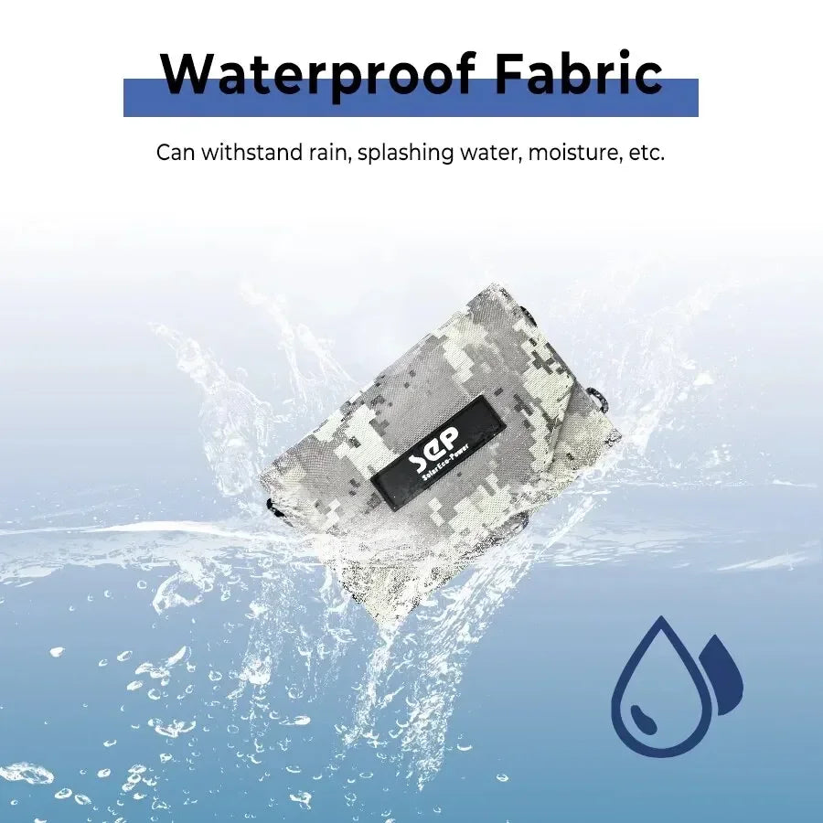 Solar Panel Bag Portable Lightweight 30W 5V Mono Waterproof Foldable Charger Outdoor Emergency Hiking Backpacking Camping