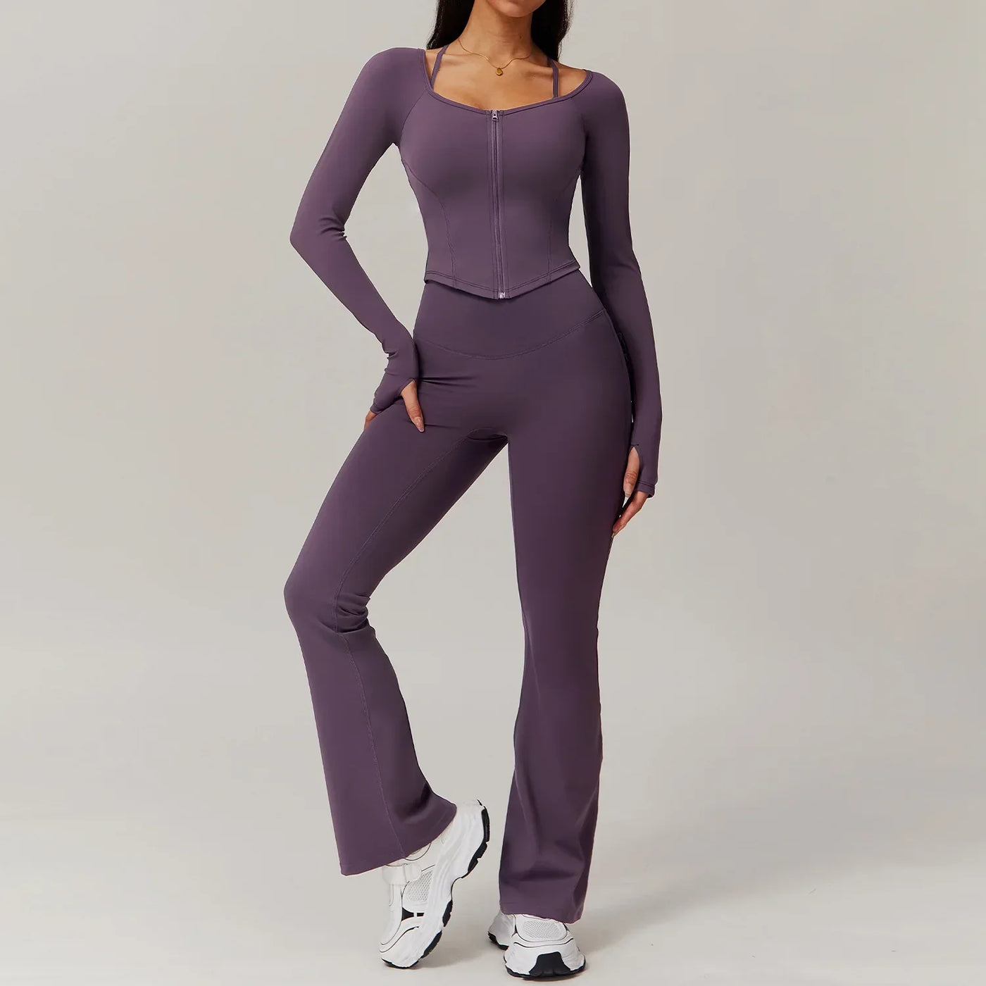 Ultra Premium 2PCS Women Tracksuits Yoga Set Long Sleeve