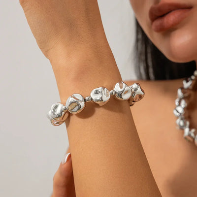 Irregular Woman Choker Neck Jewelry Geometry Women's Wholesale Fashion Trendy Stainless Steel Aesthetic Necklaces CCB Gift Chain