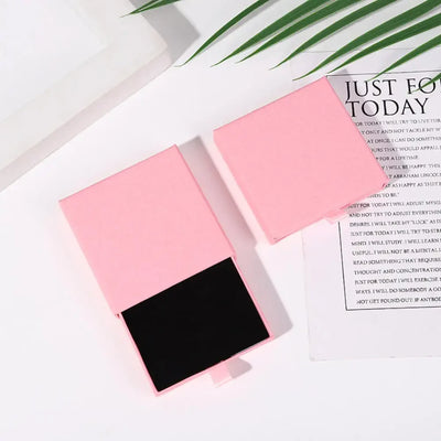 Thick Kraft Paper Drawer Jewelry Set Packaging Box Ring Necklace Bracelets Earring Gift Case Container With Sponge Inside