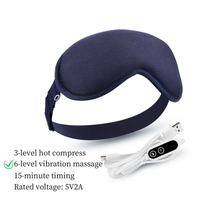 USB Eye Massager Heated Eye Shade Relieve Eye Fatiuge Remove Dark Circles Hot Eye Cover for Night Sleep Travel Office Eye Mask