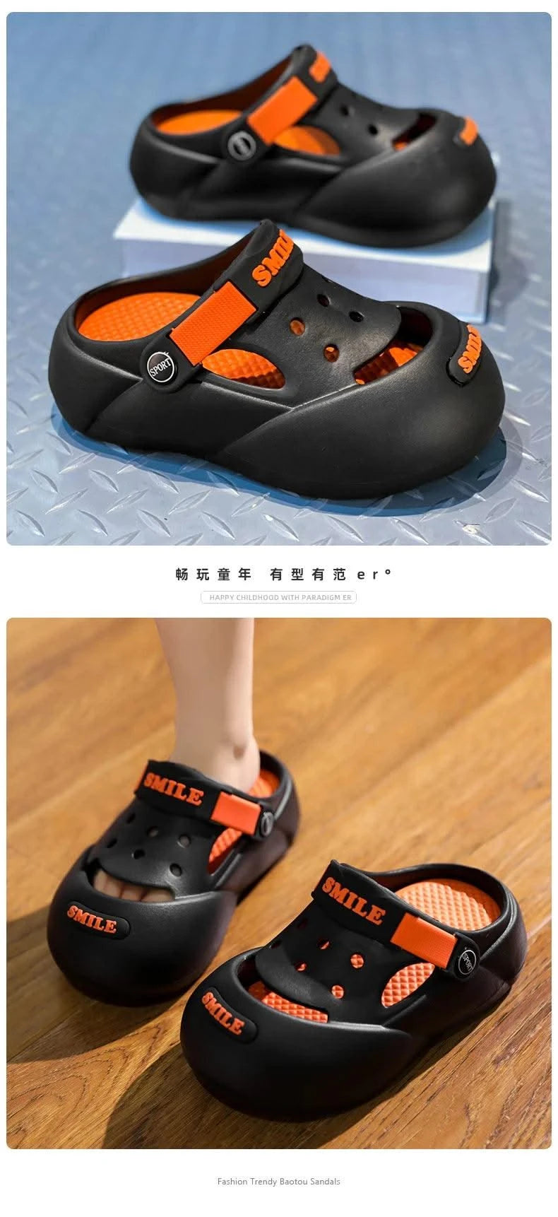 Luxury Boy Clogs Summer Kids Shoes Breathable Casual Lightweight Indoor House Shoes Children Boy Sandals Slippers