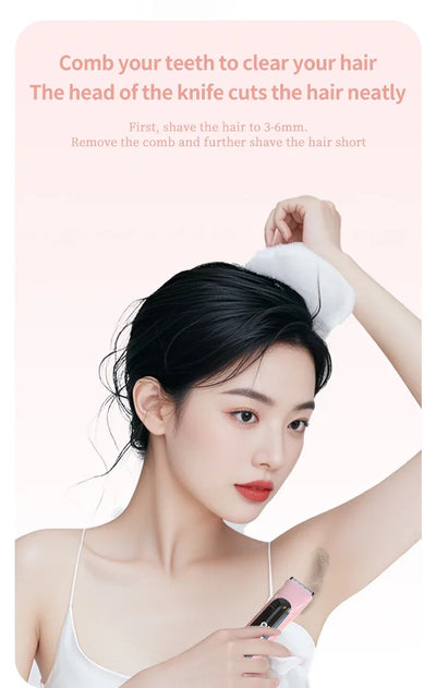 Painless Epilator Electric Shaver for Women Bikini Trimmer Facial Mustache Hair Removal Razor Ladies Face Underarm Legs Electric