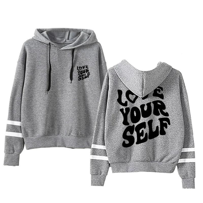 Hooded Sweatshirts Print Versatile Pullovers Daily Jogging Casual Sports Hoodies Women