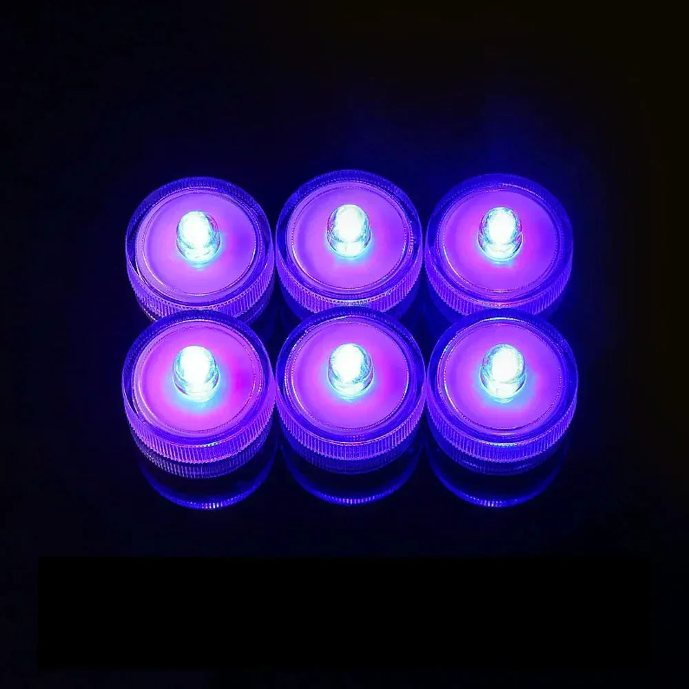 1 Pack Submersible LED Lights Waterproof Small Tealight Flameless Submersible Lights for Decor Vase Pool Pond Halloween Lantern