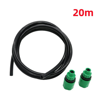 Garden Irrigation Black Hose Gardening Watering Hose 8/11 mm Flexible Water Pipe 5m/10m/20m 3/8" Pipe with Quick Connector 1 Set