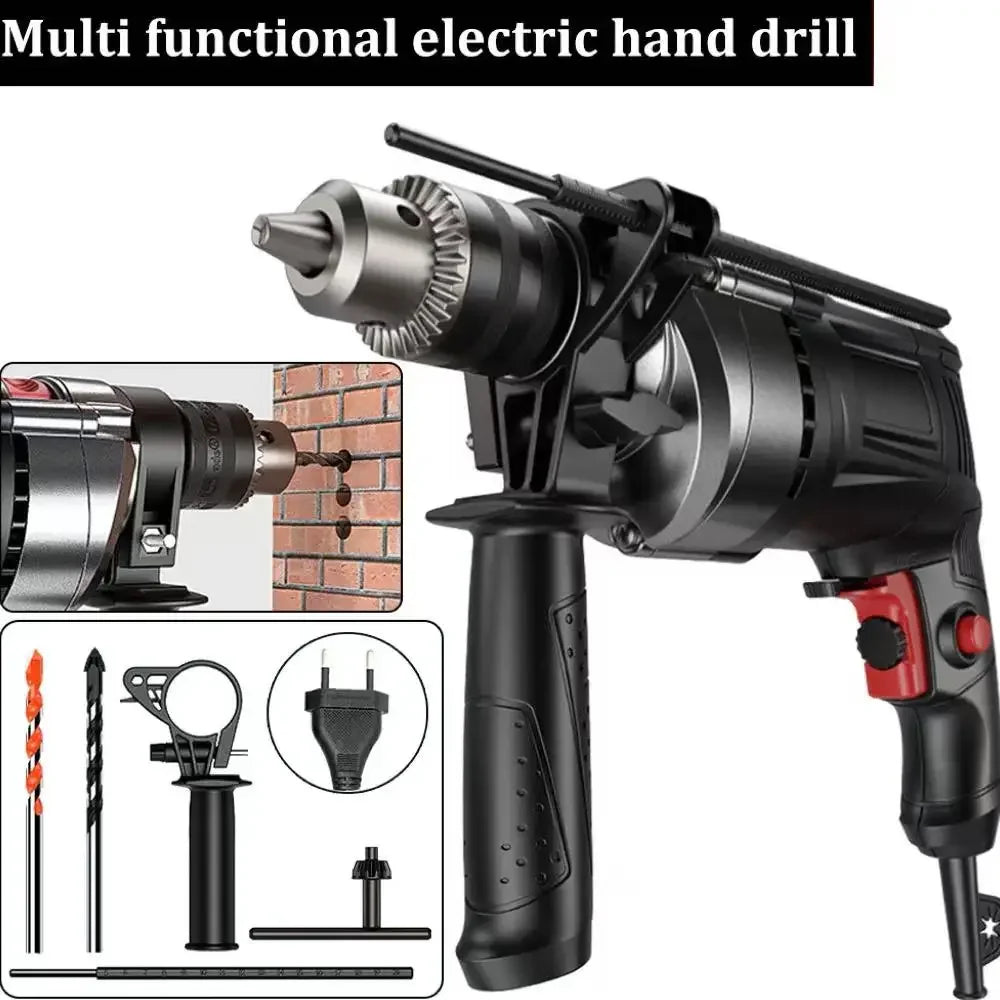 780W Multifunctional household hand drill High-power impact drill Electric screwdriver Wood, steel, wall drilling tools