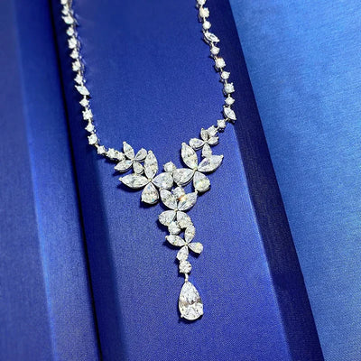 925 Sterling Silver Fine Jewelry Pendants Necklace Wholesale Fashion Luxury Wedding Simple Jewelry For Women