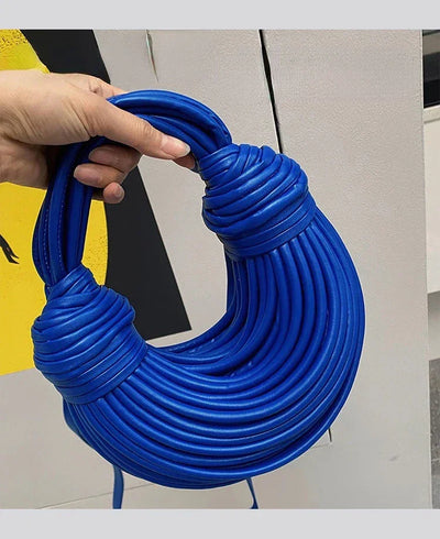 Handbags for Women 2025 New in Gold Luxury Designer Brand Handwoven Noodle Bags Rope Knotted Pulled Hobo Silver Evening Clutch