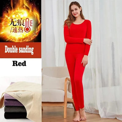 Thermal Underwear for Women Men - 2 Pack Sets Ultra Soft Long Pajama Set-Warm Base Layers with Fleece Lined for Cold Weather