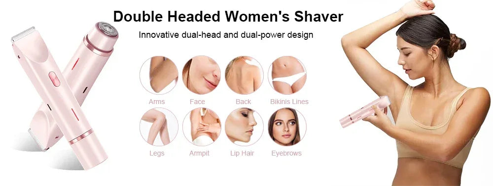 Electric Razor Woman Shaver Painless Women Mustache Epilator Leg Bikini Body Hair Trimmer For Women Facial Epilator Hair Remover