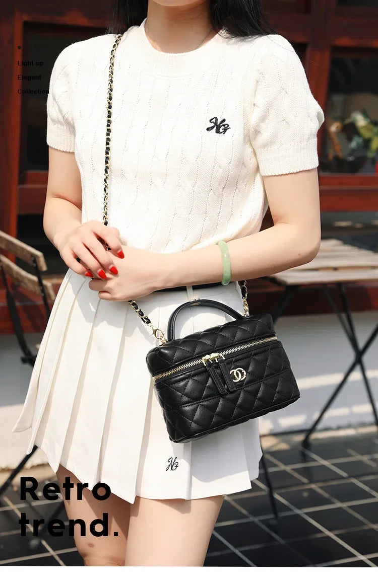 Fashion-Forward Women's Leather Handbag Crossbody Shoulder Bag Designer Inspired Tote Purse for Work and Social Events