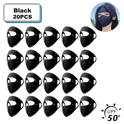 Women Full Face UV Protection Mask 3D Ice Silk Sunscreen Breathable Lightweight Summer Outdoor Sports Comfort Fit mask for men