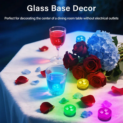 RGB LED Underwater Light With Remote Control Battery Powered 3LEDs Submersible Lamp Waterproof For Swimming Pool Garden Party