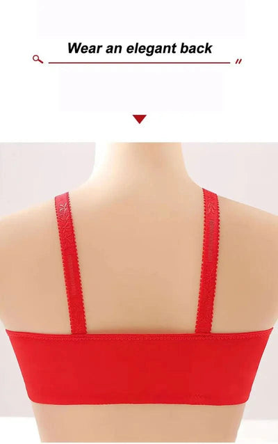 Lace Embroidery Bra Women Front Closure