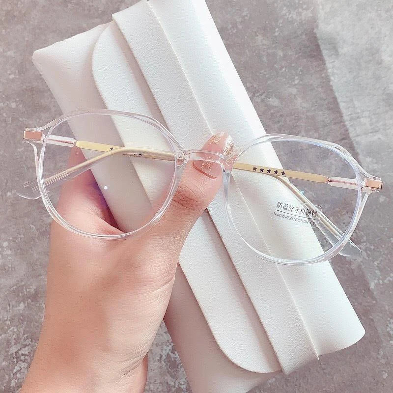 Blue Light Blocking Office Glasses Women Oversized Frame Anti-stress Decorative Glasses Computer Radiation Protection Eyewear
