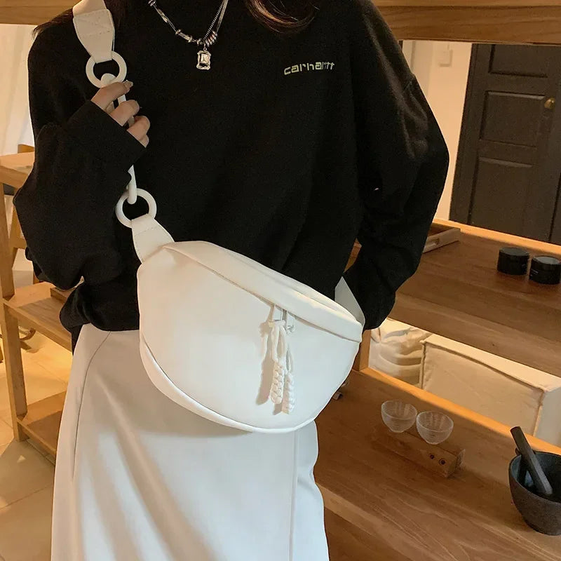Designer Woman Waist Bag Quality Soft Leather Fanny Pack Purse Fashion Brand Ladies Belt Bag Luxury Shoulder Crossbody Chest Bag