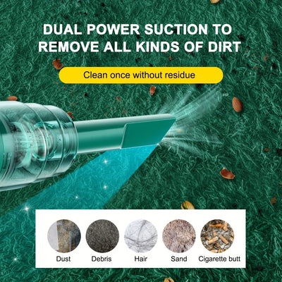 Portable Wireless Car Vacuum Cleaner with Strong Suction USB Rechargeable Mini Vacuum for Car Home Office Compact Spaces