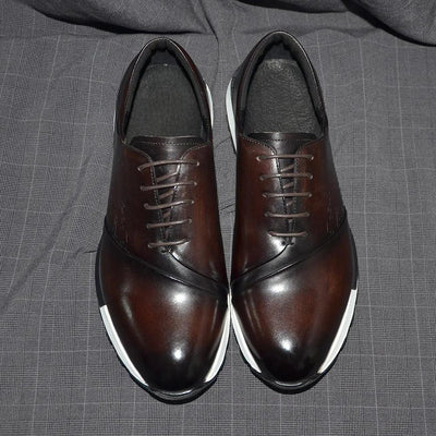 Luxury Brand Design Men's Oxford Shoes Fashion France Style Leather Sneakers Slip-on Casual Business Travel Non-slip Male Shoes