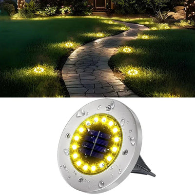 Outdoor Solar Landscape Lighting 16LEDs Solar Lawn Lights Waterproof For Garden Patio Pathway Yard Deck Driveway Walkway
