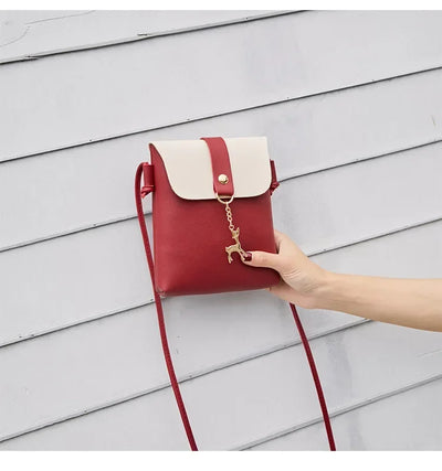 Fashion Handbags Women Bags Designer New Casual Bag Mobile Phone Bag Personality Deer Charm Single Shoulder Diagonal Bag
