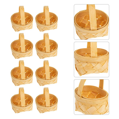 20Pcs Small Handwoven Candy Baskets Small Gift Baskets Wedding Candy Packing Baskets Happy Candy Packaging Basket