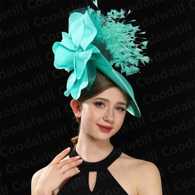 Royal Ascot Big Fascinator Derby Hat Women Kentucky Derby Headpiece Flower Wedding Fascinators Hats Hair Clip Ladies Chapeau