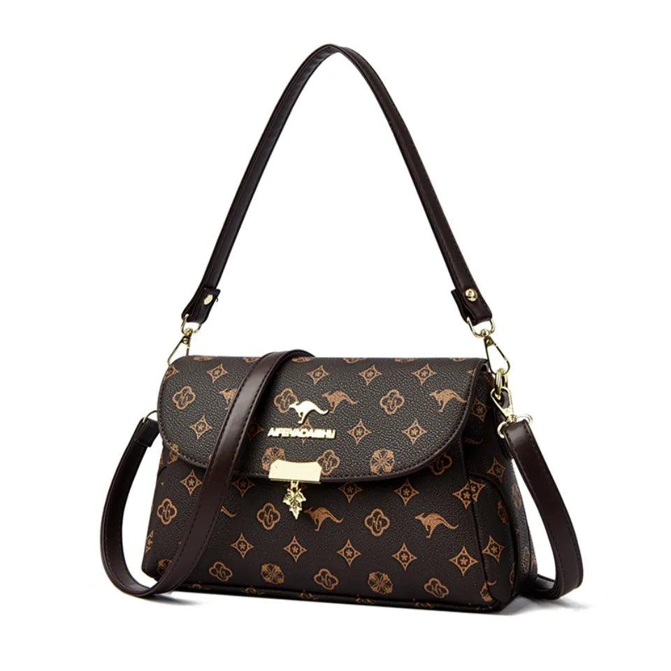 Genuine brand luxury handbags women bags designer women’s vintage monogram print handbag top-handle crossbody design