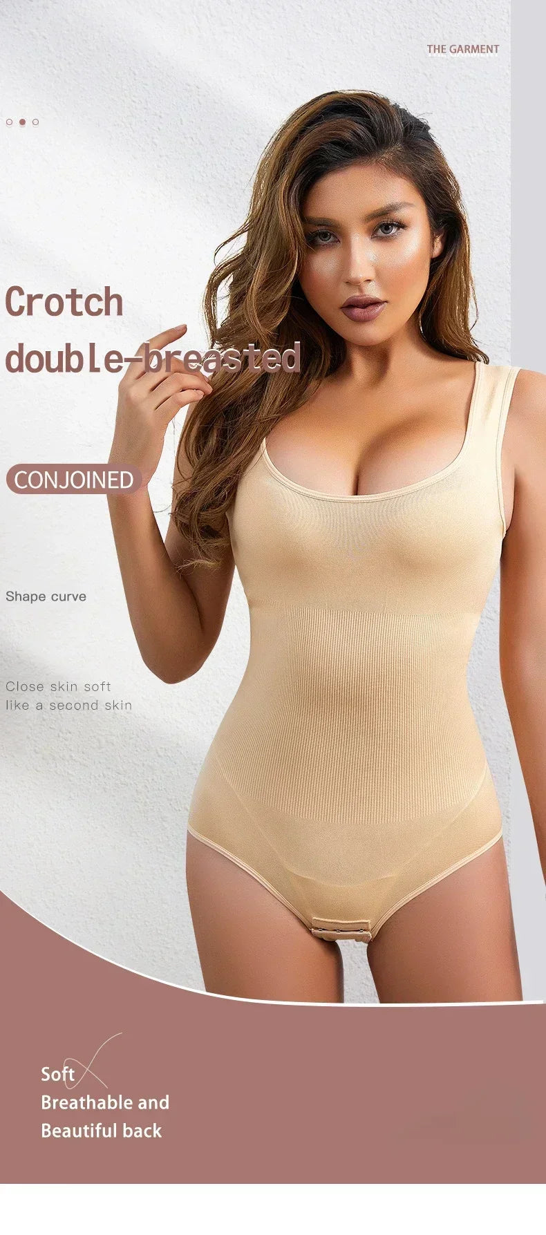 Body Shapewear for Women Seamless Solid Shaping Full Bodysuit Crew Neck Tummy Control Slimming Body Shaper Underwear & Shapewear
