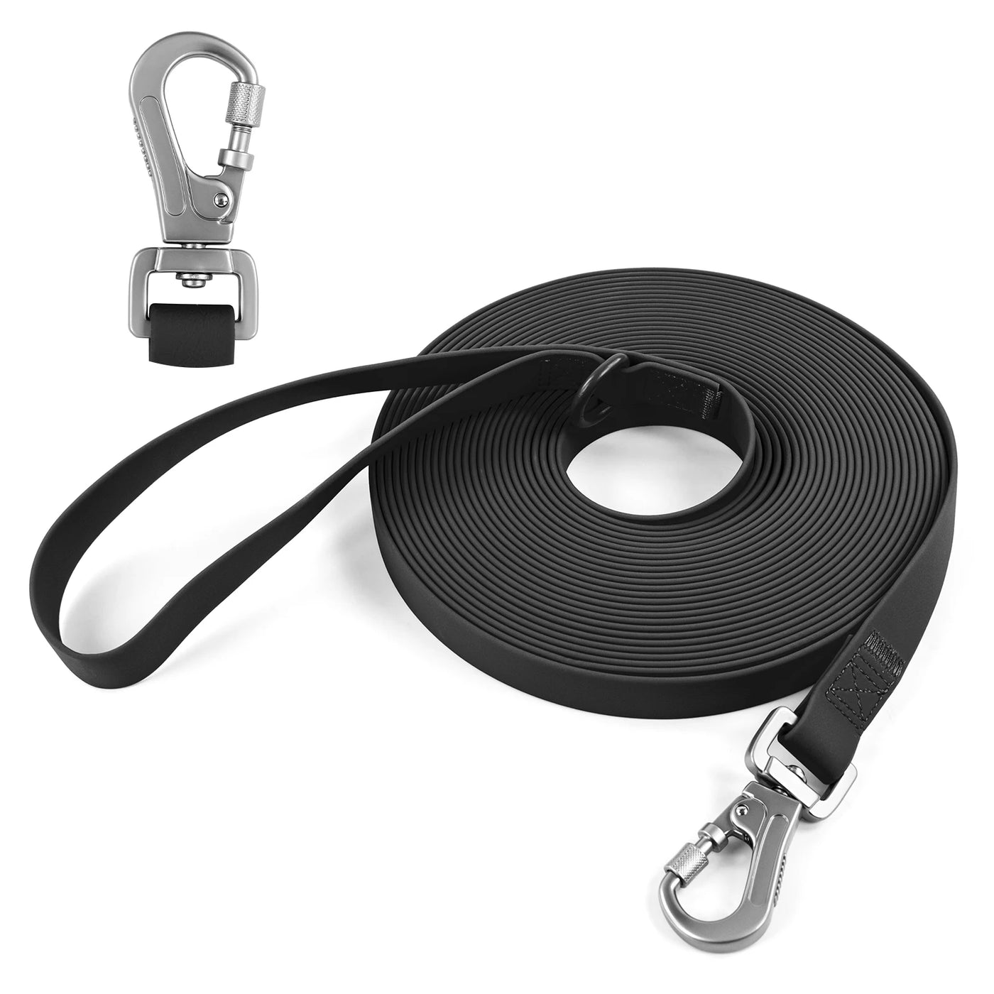 2M/3M/5M/10M PVC Long Dog Leash for Large Medium Dogs Waterproof Easy Clean Spiral Snap Ring Running Training Pet Lead