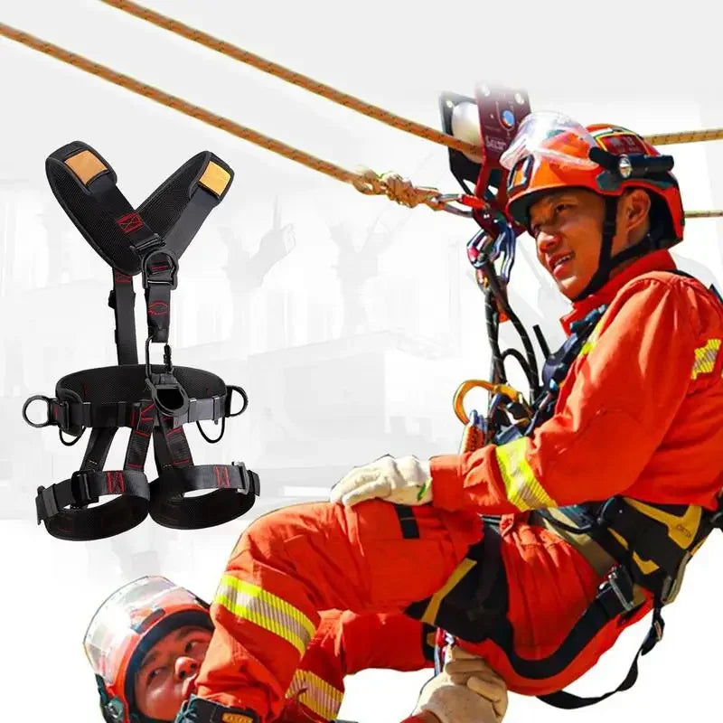 Climbing Harness Five-point Safety Belt With Adjustable Buckles Hunting Harness Fall Harness Detachable For Tree Climbing