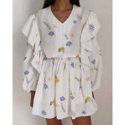 Women Lantern Linen Top