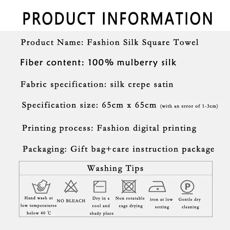Nordic style square scarf autumn and winter silk