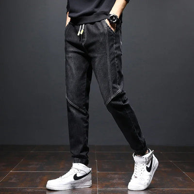2024 Men Jeans mens fashion clothing Black Blue Cargo Jeans Men Streetwear Denim Jogger Pants Men Baggy Harem Jean Trousers