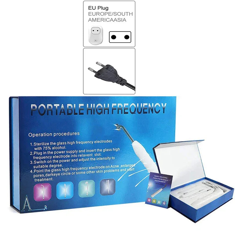 High Frequency Anti Aging Skin Therapy Wand Most Popular Electrotherapy Equipment Skin Care Galvanic Wand