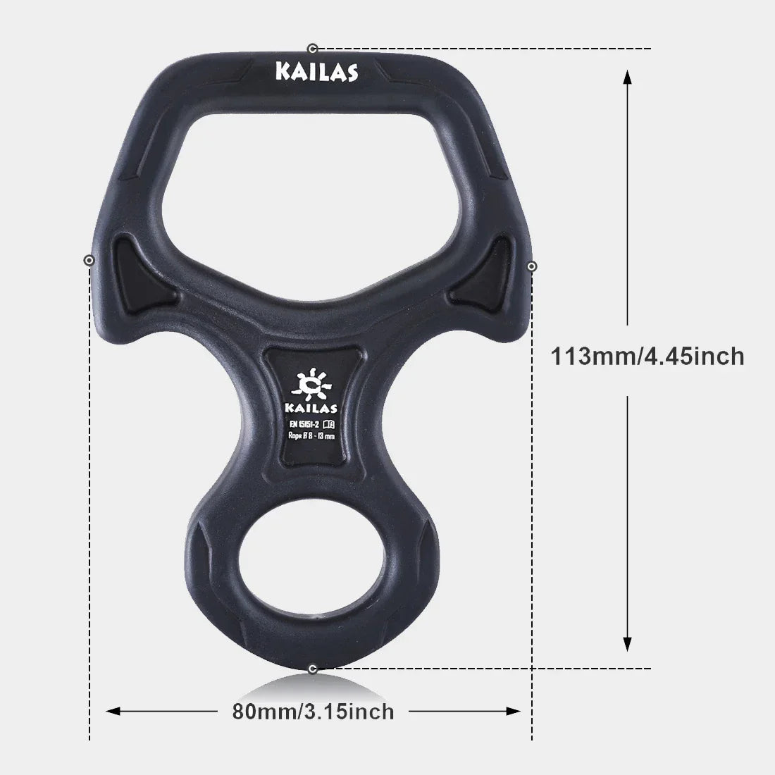 KAILAS Rock Climbing Descender 8 Descend Ring Downhill Eight Ring with Bent-ear Rappelling Gear Belay Device EquipmentK EB101