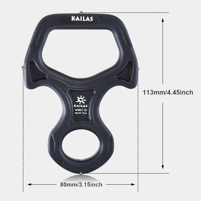 KAILAS Rock Climbing Descender 8 Descend Ring Downhill Eight Ring with Bent-ear Rappelling Gear Belay Device EquipmentK EB101