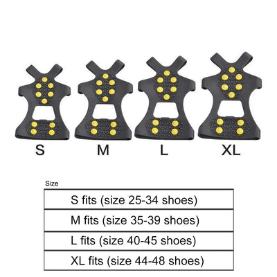 10/5 Teeth Outdoor Snow Mountaineering Cleats Anti-Slip Bundled Crampons Unisex Snow Claw Shoe Covers Walking Hiking Accessories