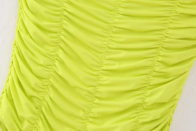 2025 New Women's Swimwear Ruched Design Swimsuit Sexy Beach Style Fashionable and Beautiful