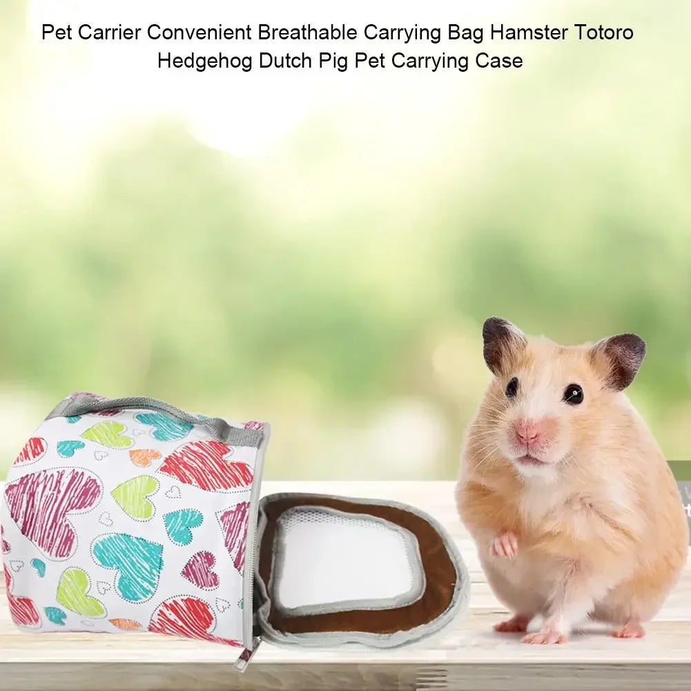 Pet Carrier Convenient Hamster Rabbit Chinchilla Hedgehog Dutch Pig Case Handbag Small Pet Breathable Warm Travel Carrying Bag