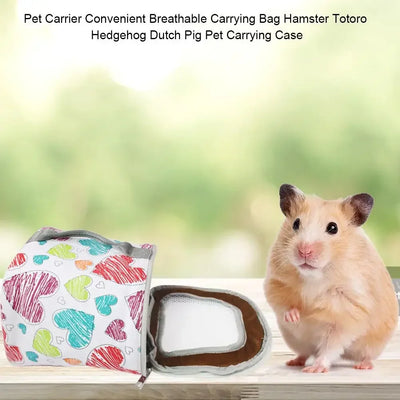 Pet Carrier Convenient Hamster Rabbit Chinchilla Hedgehog Dutch Pig Case Handbag Small Pet Breathable Warm Travel Carrying Bag
