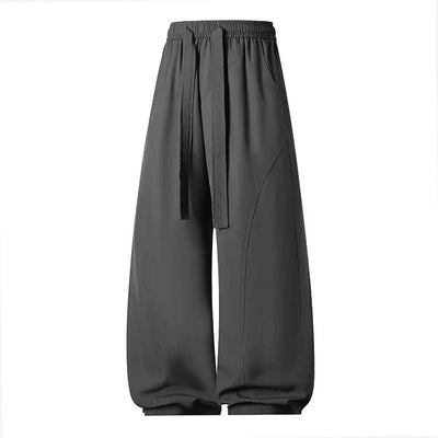 Men's Wide Pants Oversize Sports Streetwear Solid Color Sweatpants Summer Male Breathable Loose Trousers Streetwear Jogger Pants