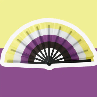 Folding Hand Fans Rainbows Fan Dance Decoration Hand Fans Summer Fan Perfect Props for Summer Music Festivals & Parties