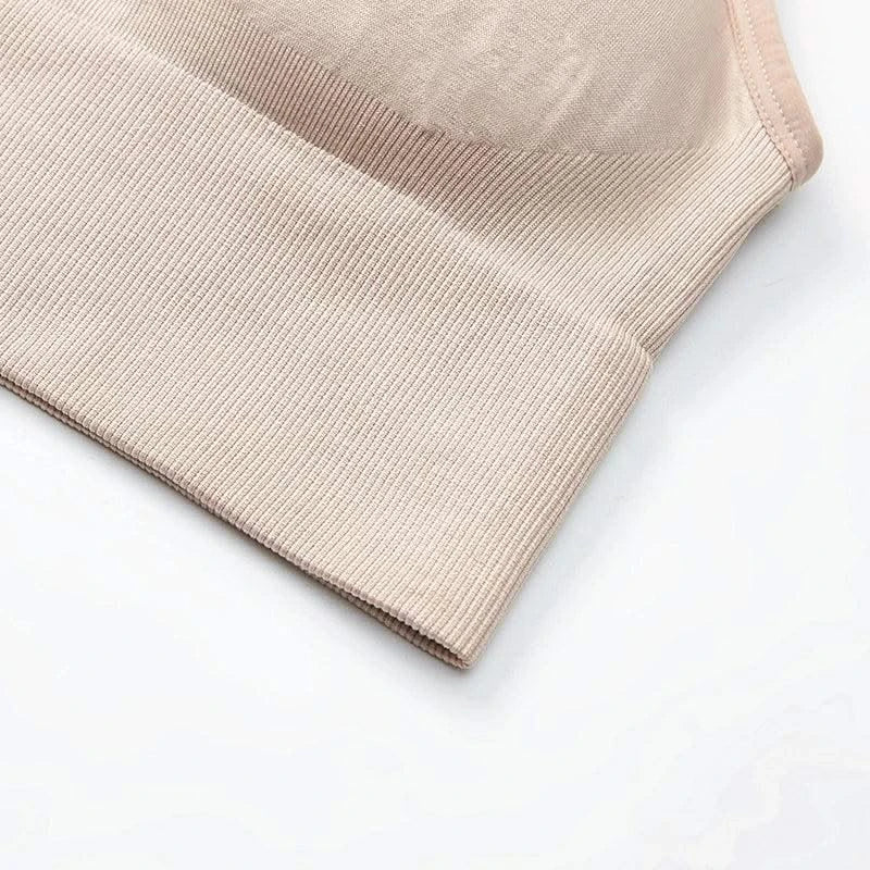 Women Top Wireless Bralette Push Up Seamless Cross Bra