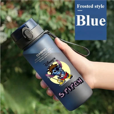 1000ML Stitch Angel Cartoon Water Cup Portable Plastic Large Capacity Cartoon Figures Clear Cup Outdoor Sports Water Chil Cift